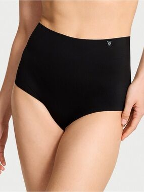 Seamless High-Waist Black Brief panty